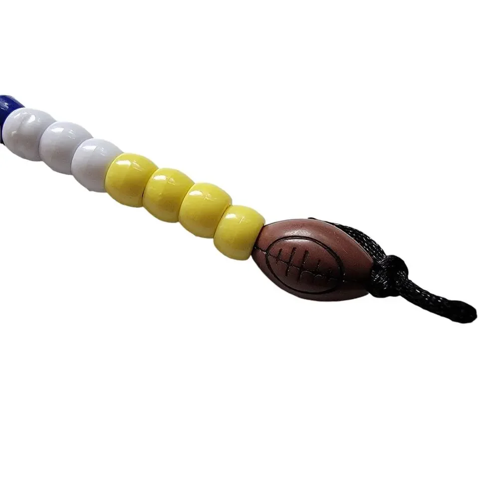 Football Keychain‎ Blue White Yellow NFL NCAA Sports Fan Mom Dad Parent Gift